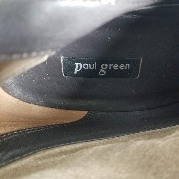 Paul Green Echt Leder gray Suede leather stacked Heel Ankle Boot 7.5 - Picture 9 of 11